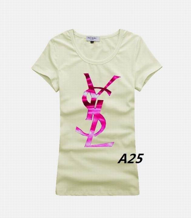 YSL short round collar T woman S-XL-065
